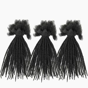 10” Human Hair Dreadlocks 90 strands Twist Loc Extension 0.4cm Pencil Size #RA6